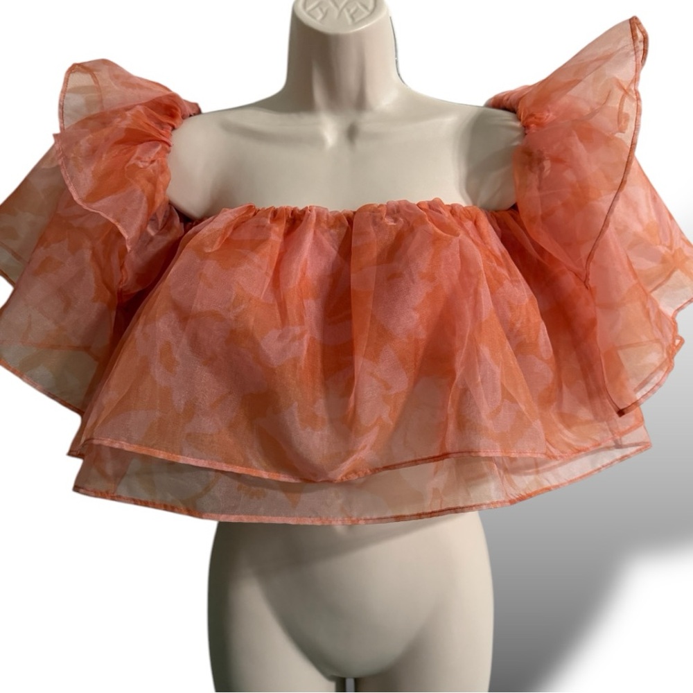Show Me Your MuMu Rosella Ruffle Top in Flirty Floral Size Medium - Picture 2 of 8